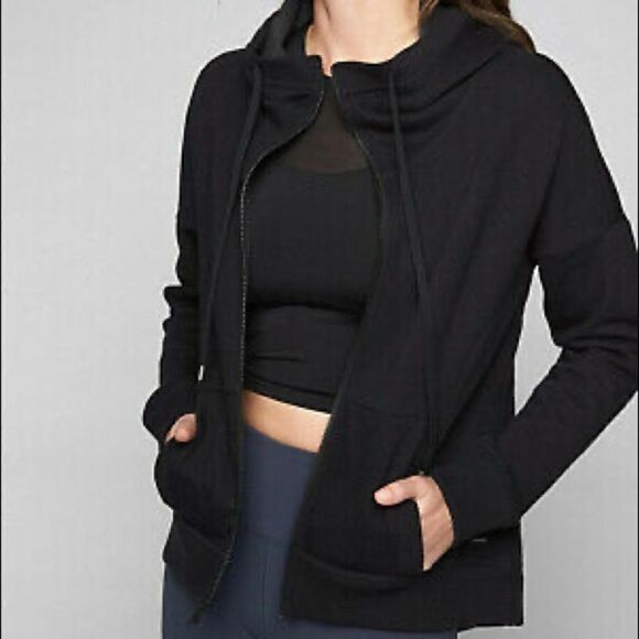 Athleta Tops - Athleta Go to Hoodie Jacket Black